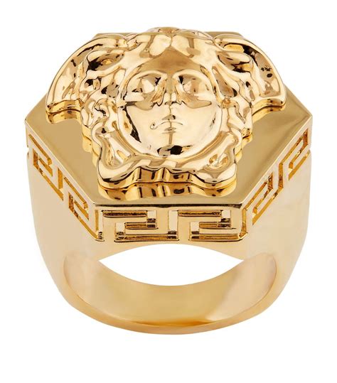 versace ring gold mens|Versace men's jewellery.